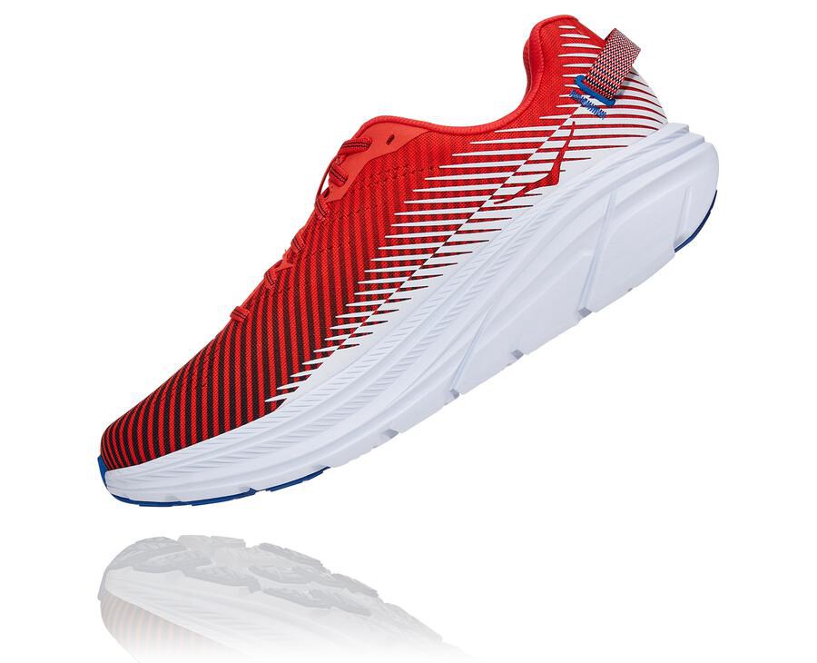 Hoka Australia One One Rincon 2 - Mens Running Shoes Red/White - JBKAR-8320